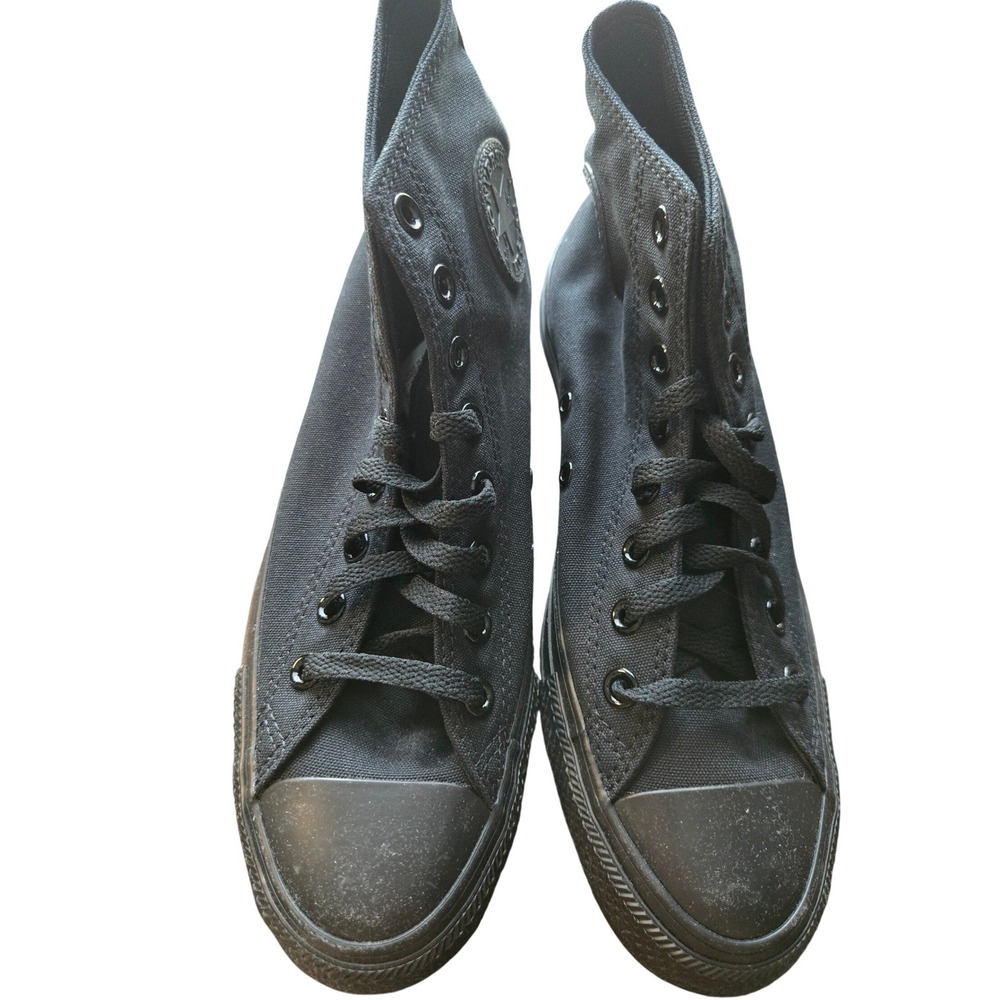 Converse Chuck Taylor All Star Hi Top Black Monochrome Sneakers M7 W9